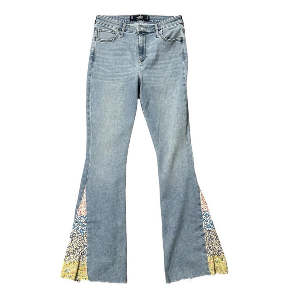 Hollister Floral Hippie Patchwork Flare Women's Jeans 28x31 Festival Season
